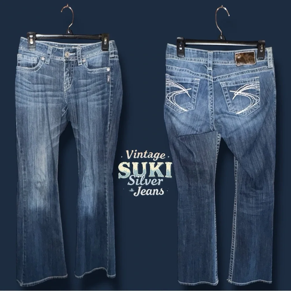 Silver Jeans Suki Mid Rise Curvy Bootcut Jeans Women's Size 26 Vintage Y2K